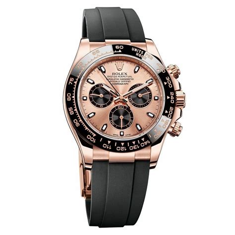 rose gold daytona rubber strap